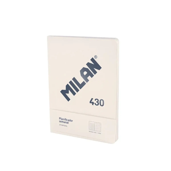 Milan 430 Since 1918 Planificador Semanal y Mensual Formato Libreta Encolada - Papel de 95gr/m² - Color Beige