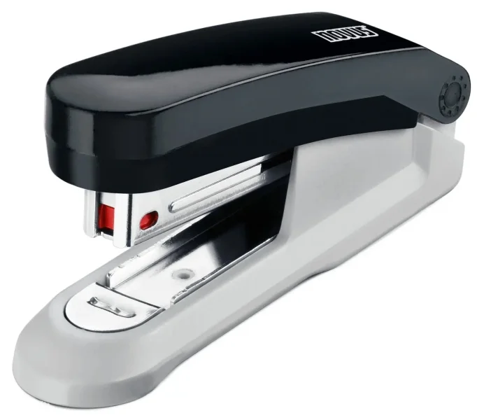 Novus Evolution E15 Grapadora de Sobremesa - Hasta 15 Hojas - Grapado Cerrado y Clavado - Incluye 200 Grapas Nº10 - Color Negro/Gris