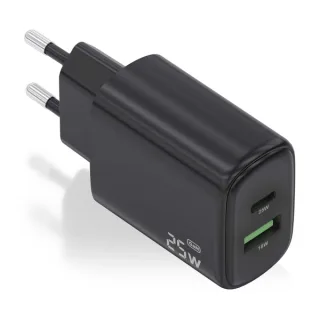 Aisens Cargador GaN 25W USB-C PD 3.0 USB-A QC3.0