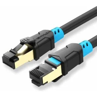 Vention Cable de Red Cat.6 SFTP - Longitud 25m - Velocidad hasta 1Gbps - 27AWG - Conectores Chapados en Oro - Blindaje Multicapa - Color Negro