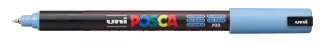 Posca PC-1MR Marcador de Pintura - Punta Roller de Fibra 0.7mm - Tinta Pigmentada Base al Agua - Resistente a la Luz - Color Azul Glaciar · Pack de 6 uds.