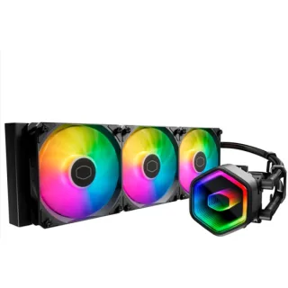 Cooler Master Masterliquid 360 Core II Lite ARGB Kit de Refrigeracion Liquida - Ventiladores Preinstalados - Tubos de 400mm - Iluminacion Espejo Infinito - Color Negro