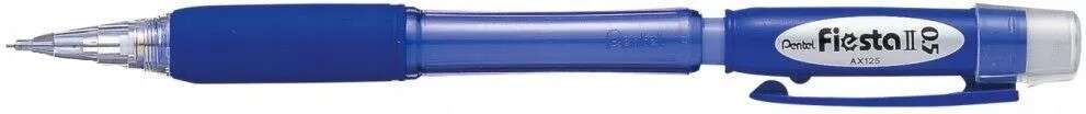 Pentel Fiesta II Portaminas HB 0.5mm con Goma - Incluye 2 Recargas - Grip de Goma - Diseño Ergonomico - Color Azul · Pack de 12 uds.