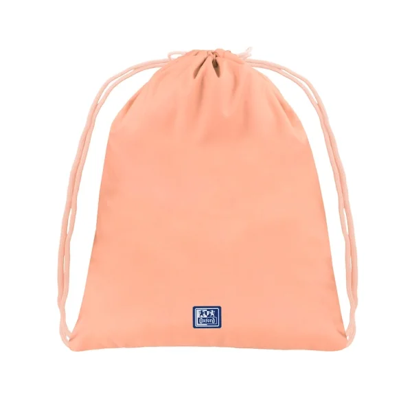 Oxford Young Proof B-Cool Mochila Saco Plano - Apertura Superior - Plastico Reciclado RPET - Bolsillo Interior con Cremallera - Tira Reflectante - Color Melocoton