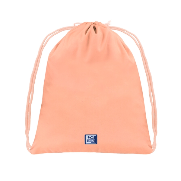 Oxford Young Proof B-Cool Mochila Saco Plano - Apertura Superior - Plastico Reciclado RPET - Bolsillo Interior con Cremallera - Tira Reflectante - Color Melocoton