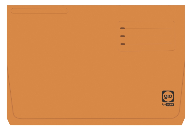 Gio By Elba Subcarpeta con Bolsa y Solapa Folio Naranja - Resistente Cartulina de 320gr - Bolsa y Solapa para Mayor Proteccion - Tamaño Folio para Documentos Importantes · Pack de 25 uds.