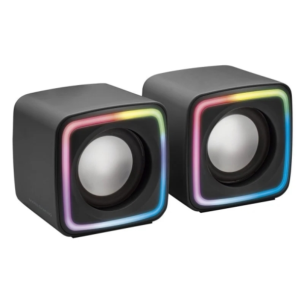 Mars Gaming MC-CUBE Minitorre Micro-ATX/Mini-ITX - Vidrio Templado Continuo Frontal y Lateral - Ventilador ARGB de 120mm - USB-C - USB 3.0 - Color Negro