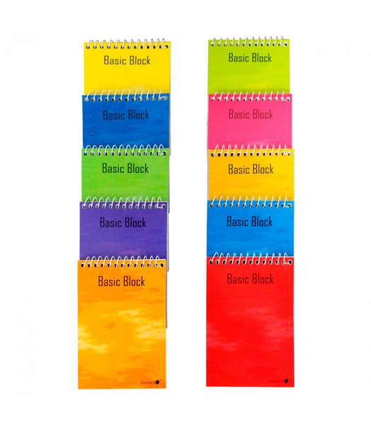 Golden Cuaderno Espiral Superior 12º (85x125mm) 80 Hojas 60gr Cuadricula - Tapa Plastificada - Margen Remarcado - Colores Surtidos · Pack de 10 uds.