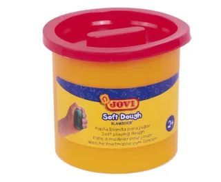 Jovi Soft Dough Blandiver Pack con 5 Botes de Pasta de Modelar 110gr - Blanda y Flexible - Facil de Amasar y Moldear - Ideal para Iniciacion al Modelaje - Color Rojo