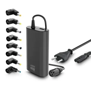 Urban Factory Alee Cargador Universal para Portatil de 45W - 1x USB-A - Color Negro