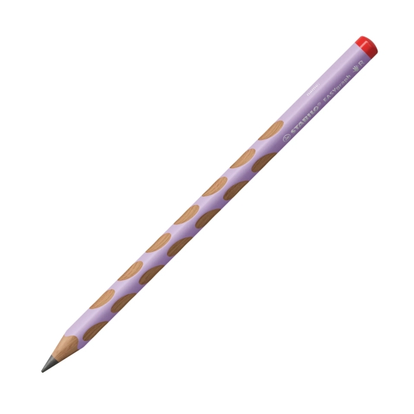 Stabilo Easygraph Pastel Lapiz de Grafito - Mina HB de 3.15mm - Diseño Ergonomico - Uso Diestro - Color Lila Pastel · Pack de 12 uds.
