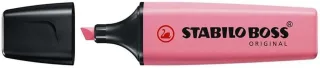 Stabilo Boss 70 Pastel Marcador Fluorescente - Trazo entre 2 y 5mm - Recargable - Tinta con Base de Agua - Color Rosa Cerezo en Flor · Pack de 10 uds.