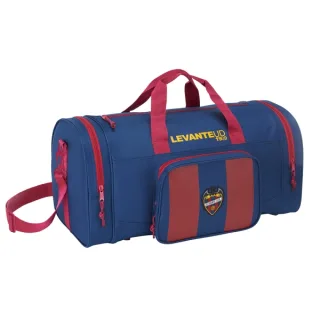Safta Levante U.D. Bolsa de Deporte - Bandolera Ajustable - Cremallera Doble - Bolsillo Frontal - Bolsillos Laterales - Fondo Semirigido - Tacos Proteccion - 550x270x260mm - Color Rojo y Azu