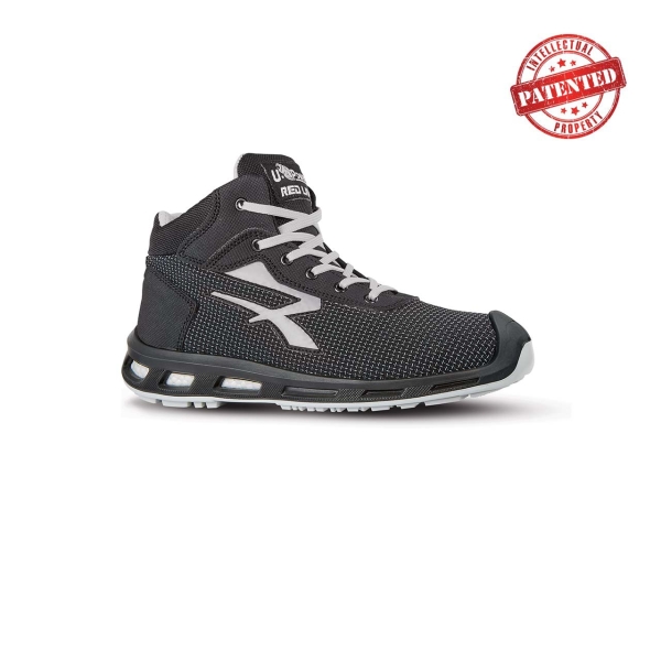 Upower Stego S ESD Calzado de Seguridad - Talla 35 - Puntera AirToe Aluminium, Antipinchazos, Parte Superior Repelente al Agua, Suela Infinergy, Proteccion S3S CI FO SR - Color Gris Oscuro