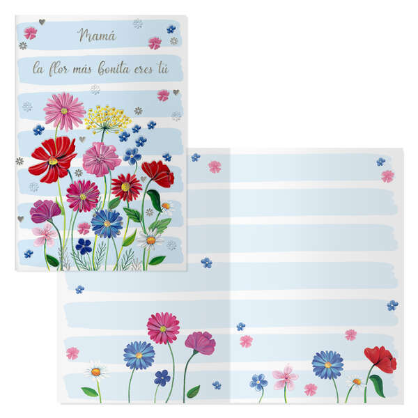 Dohe Pack de 6 Tarjetas de Felicitacion Dia de la Madre - 11.5x17cm - Impresas a Todo Color - Estampaciones con Pelicula de Color - Estampacion en Seco - Papel Offset Blanco de 300gr - Inclu