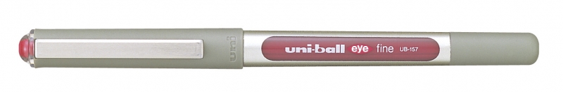 Uni-ball Eye Fine UB-157 Boligrafo de Tinta Liquida - Punta de Bola 0.7mm - Tinta Resistente al Agua y Luz - Sistema de Control de Tinta - Color Vino · Pack de 12 uds.