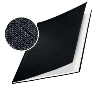 Leitz Pack de 10 Tapas Rigidas Impressbind 10,5mm - Para Formato A4 - Carton con Superficie de Lino Mate - Encuadernacion de Alta Calidad - Color Negro