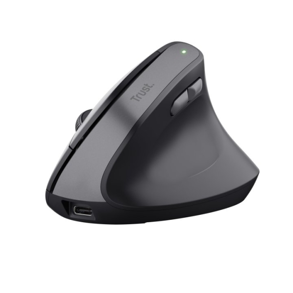 Trust Bayo II Raton Inalambrico USB - Tecnologia Silent Click - 6 Botones - Recargable por USB-C - Color Negro