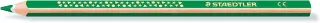 Staedtler Jumbo Noris 128 Lapiz Triangular de Color - Mina de 4mm - Resistencia a la Rotura - Diseño Ergonomico - Color Verde · Pack de 12 uds.