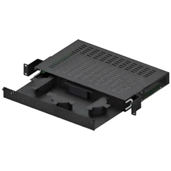 WP Cajon de Fibra Optica para Armario 1U - Metalico - hasta 3m de Cable con 24 Fibras - 550x400x300mm - Color Negro