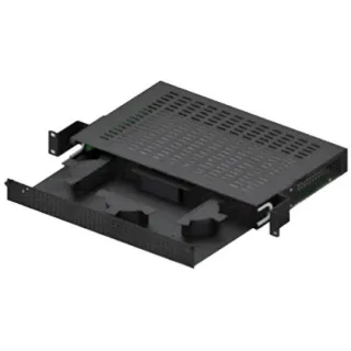 WP Cajon de Fibra Optica para Armario 1U - Metalico - hasta 3m de Cable con 24 Fibras - 550x400x300mm - Color Negro