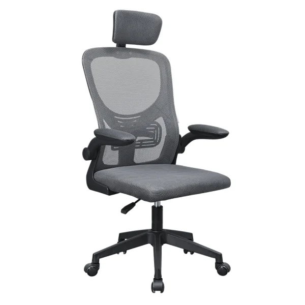Mars Gaming MGC-ERGOPLUS Silla de Oficina Ergonomica - Reposacabezas, Soporte Lumbar y Reposabrazos Ajustable - Malla Transpirable - Asiento de Espuma - 600x620x1250mm - Color Gris y Negro
