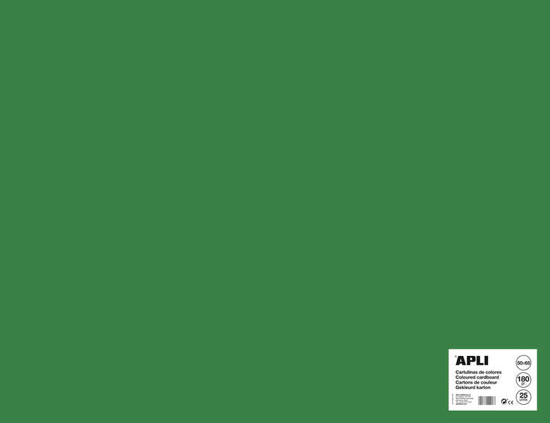 Apli Cartulina Verde Oscuro 50 x 65cm 170g 25 Hojas