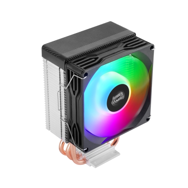 Mars Gaming MCPU-X3 Disipador CPU - Potencia TDP hasta 190W - 3 Tubos - Ventilador PWM FDB de 120mm - Silencioso - Incluye Accesorios - Iluminacion FRGB - 9x6.3x13.6cm - Color Negro