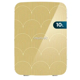 Cecotec Bolero MiniCooling 10L Bahamas Pat 2 Mini Frigorifico Portatil - Capacidad 10L - 12V/220V - Temperatura Regulable - Enfria hasta 7ºC - Funcion Calentamiento hasta 65ºC - Color Oro