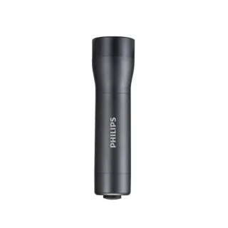 Philips Linterna LED - Autonomia hasta 6h - IPX4 - 170 Lumenes - Pilas Incluidas - Color Negro
