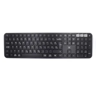 Ewent Teclado Inalambrico - Modo Ahorro de Energia - Disposicion Eslovena QWERTZ SI - 1x Bateria AAA (Incluida) - Alcance hasta 10m - Color Negro