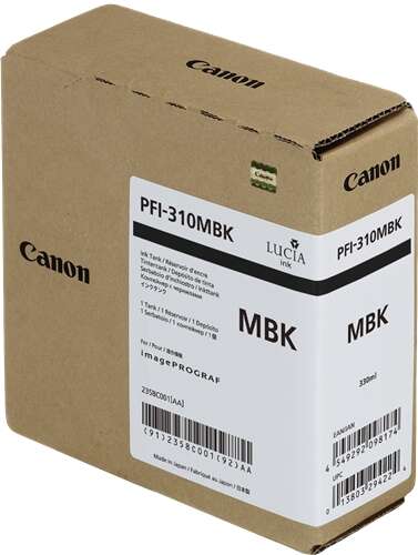 Canon PFI310 Negro Mate Cartucho de Tinta Original - 2358C001/PFI-310MBK