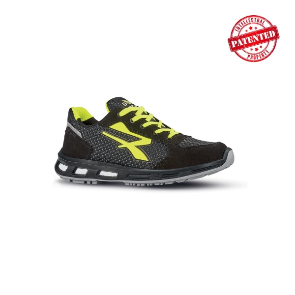 Upower Asher O ESD Calzado de Seguridad Bajos - Talla 35 - Parte Superior de Nailon Ultraflexible y Gamuza Suave, Antiarrugas, Antideslizante, Suela de Poliuretano, Proteccion 01 FO SR - Col