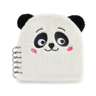 Miquel Rius Back2Fun Cuaderno Peluche Panda - 160 Hojas Lisas de Papel 80 g/m2 - Guardas Estampadas y Primera Pagina con Portadilla