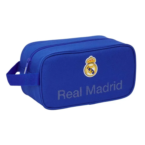 Safta Real Madrid Zapatillero - Asa Lateral - 6L - Resistente - Facil Transporte - 290x140x150mm - Color Azul