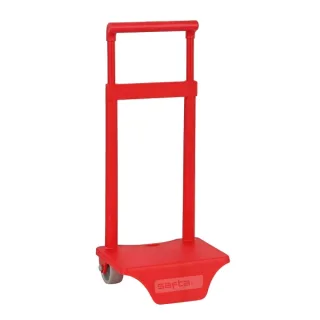 Safta Carro Portamochilas - Sujecion Universal - Material Resistente: Polipropileno - 18x16x35cm - Color Rojo