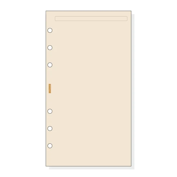 Finocam C943 Notas de Recambio para Agendas Classic - Liso - Formato 609 - 94x171x5mm - Color Crema