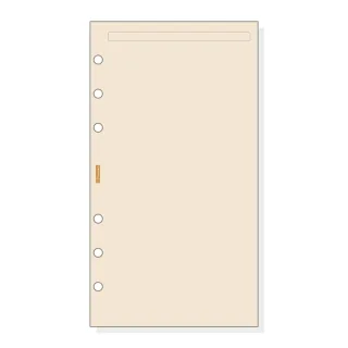 Finocam C943 Notas de Recambio para Agendas Classic - Liso - Formato 609 - 94x171x5mm - Color Crema