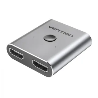 Vention Switch/Splitter HDMI Hembra a 2xHDMI Hembra 4K Bidireccional - Aluminio Gris