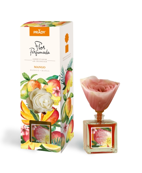 Prady Ambientador Flor Perfumada Mango - Frasco de Cristal 90ml