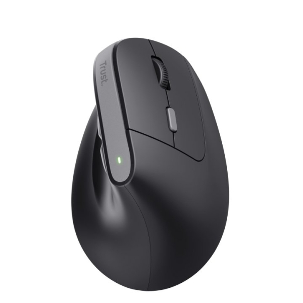 Trust Raton Inalambrico USB - Diseño Ergonomico - Indicadores LED - 6 Botones - Color Negro