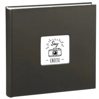 Hama Fine Art Album de Fotos - 100 Paginas Blancas - Tapa de Papel con Textura - 30x30cm - Color Negro
