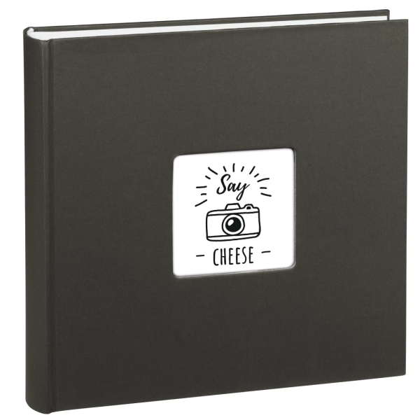 Hama Fine Art Album de Fotos - 100 Paginas Blancas - Tapa de Papel con Textura - 30x30cm - Color Negro