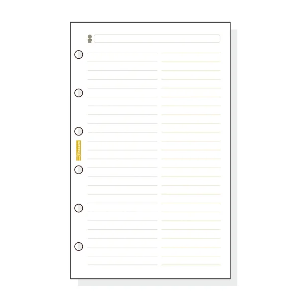 Finocam C354 Recambio Telefonico para Agendas Classic - Formato 603 - 79x127x5mm - Color Blanco