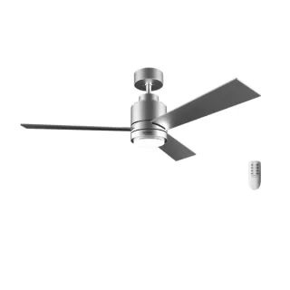 Cecotec EnergySilence Aero 4850 Style Steel Ventilador de Techo con 3 Aspas y Luz Integrada - 30W - Diametro de 48" - LED - 6 Velocidades - Modo Invierno - Modo Natural Breeze - Acero Inoxid