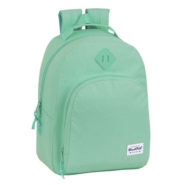 Safta Blackfit8 Mochila Adaptable a Carro - Tirador Doble - Bolsillo Frontal - Hombreras Ergonomicas - Asa Forrada - 20.1L - 320x150x420mm - Color Turquesa