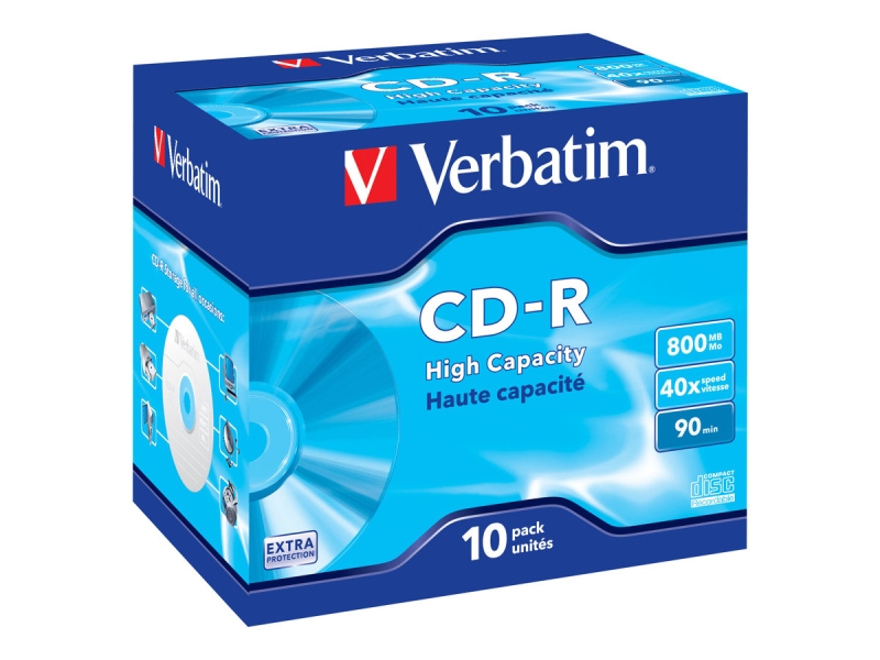 Verbatim Datalife Pack de 10 CD-R 40X 800MB