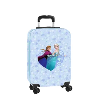 Safta Frozen Maleta Trolley de Cabina 20” - Cierre con Candado - Interior Forrado - Bolsillo de Red - Cintas con PVC - Ruedas Giratorias - Asa Extensible - 345x200x550mm - Color Azul