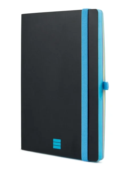 Finocam Modern Cuaderno de Tapa Ligera - 72 Hojas - Formato A5 - 148x210mm - Papel Crema de 80g/m2 - Liso - Bolsillo Interior - Cierre con Goma - Hojas Microperforadas - Color Negro