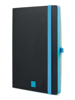 Finocam Modern Cuaderno de Tapa Ligera - 72 Hojas - Formato A5 - 148x210mm - Papel Crema de 80g/m2 - Liso - Bolsillo Interior - Cierre con Goma - Hojas Microperforadas - Color Negro